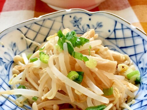 レンジでチン♫もやしとえのきのポン酢和え